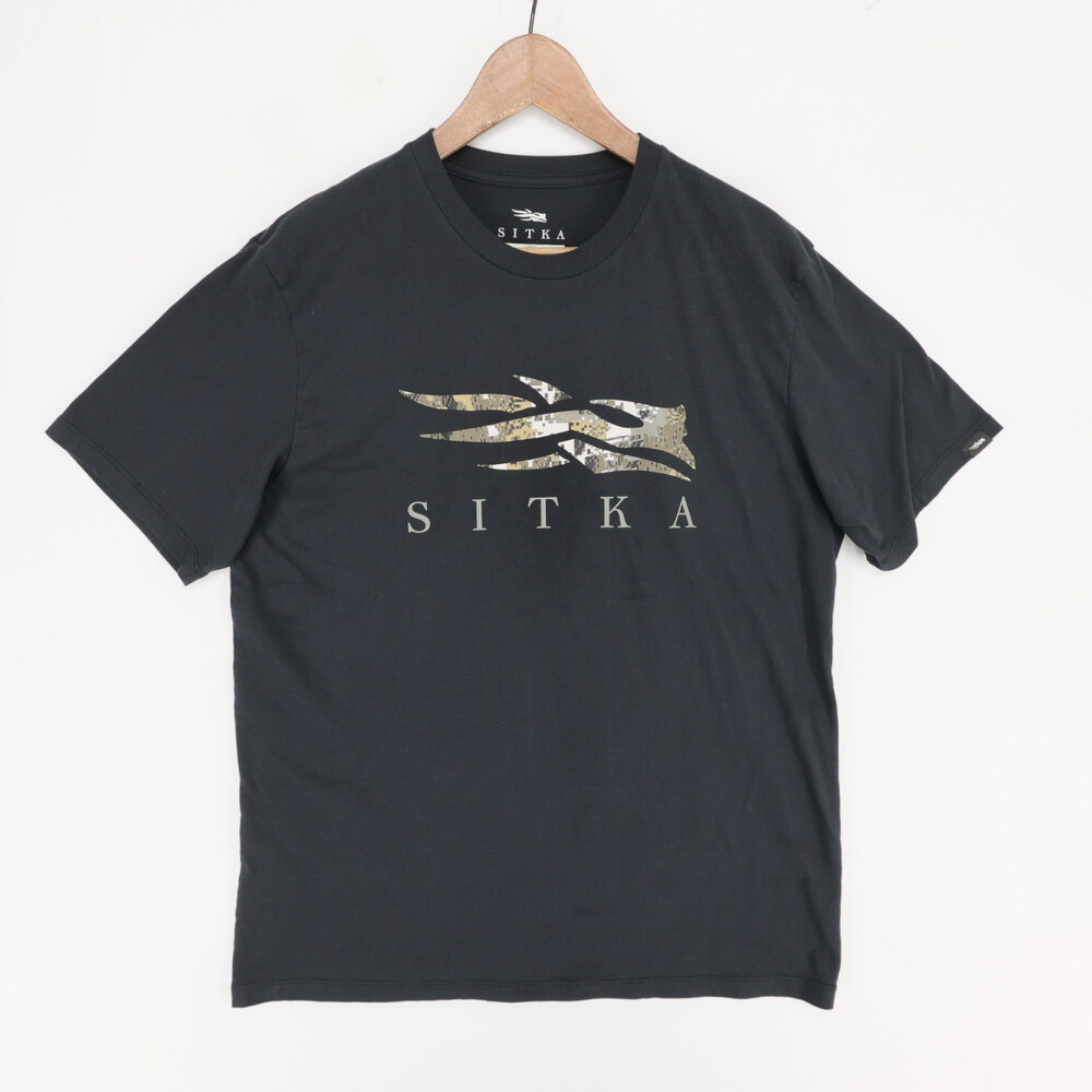 Sitka Icon Optifade T Shirt Adult L Black Camo Logo Short Sleeve Hunting